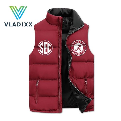 Alabama Crimson Tide Roll Togerther Sleeveless Puffer Down Vest