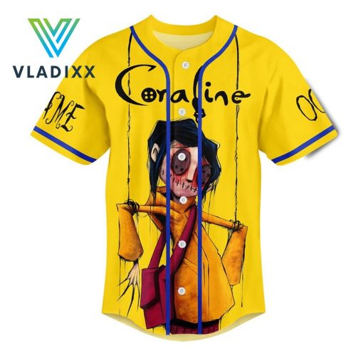 Coraline Be Careful What You Wish For Baseball Jersey