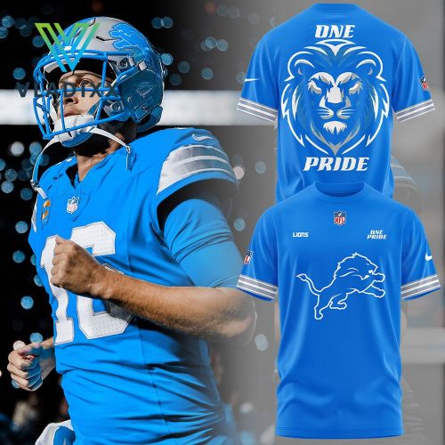 Detroit Lions ONE PRIDE New Version 2024 Blue Shirt