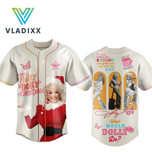 Dolly Parton Holly Dolly Christmas Baseball Jersey