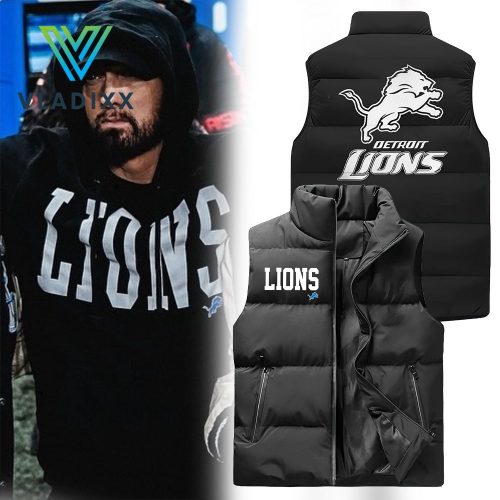 Eminem x Detroit Lions NFL Sleeveless Puffer Down Vest