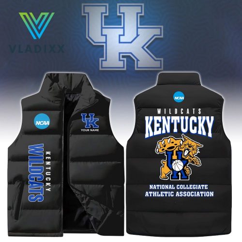 Kentucky Wildcats NCAA Football Sleeveless Puffer Down Vest