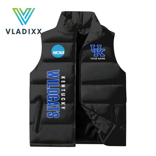 Kentucky Wildcats NCAA Football Sleeveless Puffer Down Vest