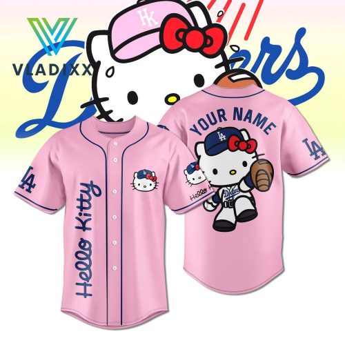 Los Angeles Dodgers x Hello Kitty 2024 Pink Hockey Jersey