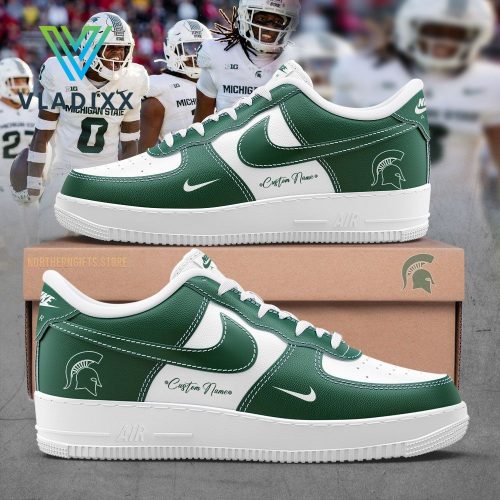 Michigan State Spartans Football Custom Name Nike Air Force 1