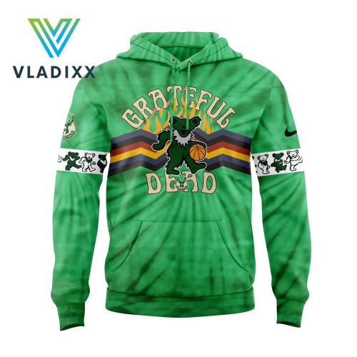 Milwaukee Bucks x Grateful Dead Night Hoodie Pants Cap