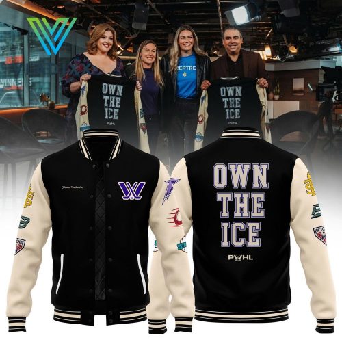 Minnesota Frost PWHL Peace Collective Own the Ice Baseball Jacket