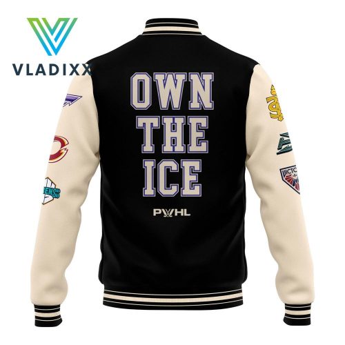 Minnesota Frost PWHL Peace Collective Own the Ice Baseball Jacket