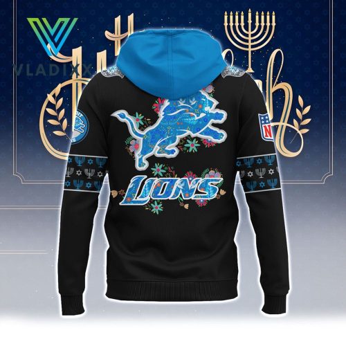 NFL Detroit Lions Happy Hanukkah Holiday Hoodie