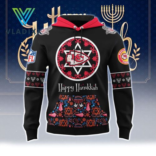 Kansas City Chiefs Happy Hanukkah Holiday 2024 Hoodie