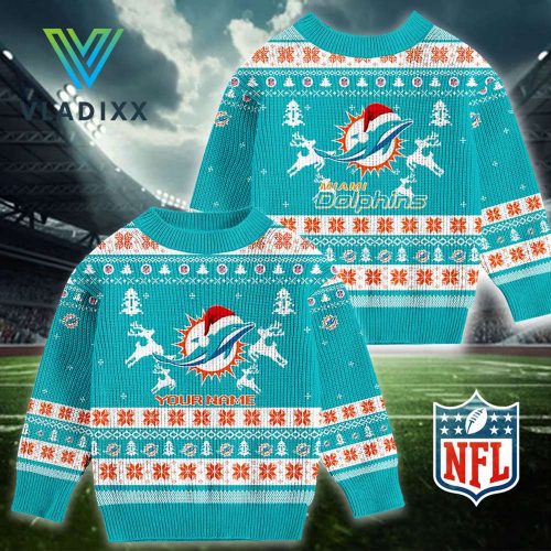 NFL Miami Dolphins 2024 Christmas Ugly Sweater