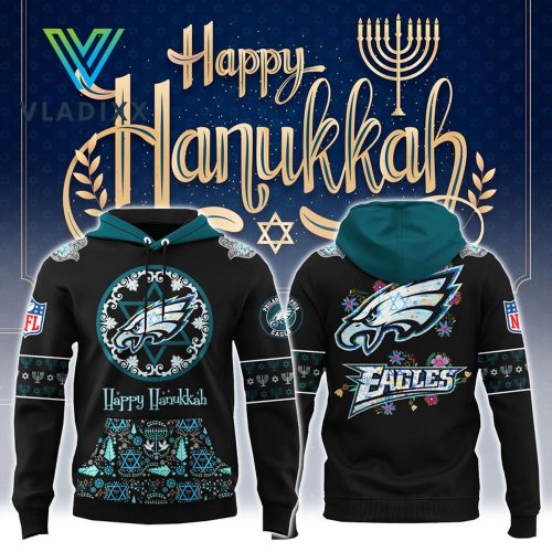 Philadelphia Eagles Happy Hanukkah Holiday 2024 Hoodie