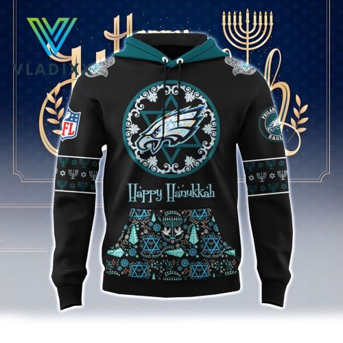 Philadelphia Eagles Happy Hanukkah Holiday 2024 Hoodie