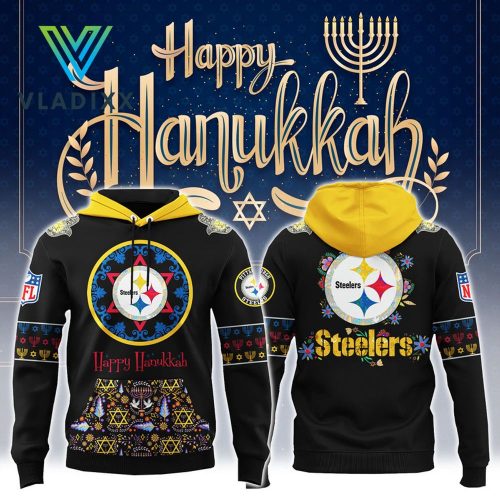 Pittsburgh Steelers Happy Hanukkah Holiday 2024 Hoodie