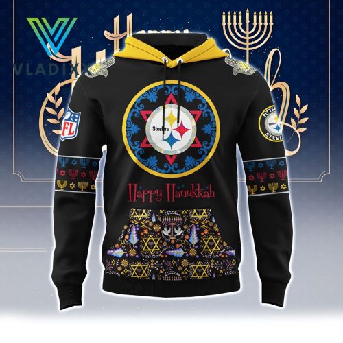 Pittsburgh Steelers Happy Hanukkah Holiday 2024 Hoodie