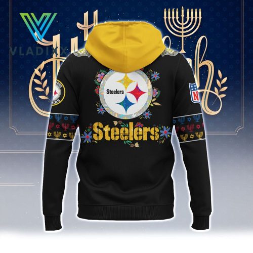 NFL Pittsburgh Steelers Happy Hanukkah Holiday Hoodie