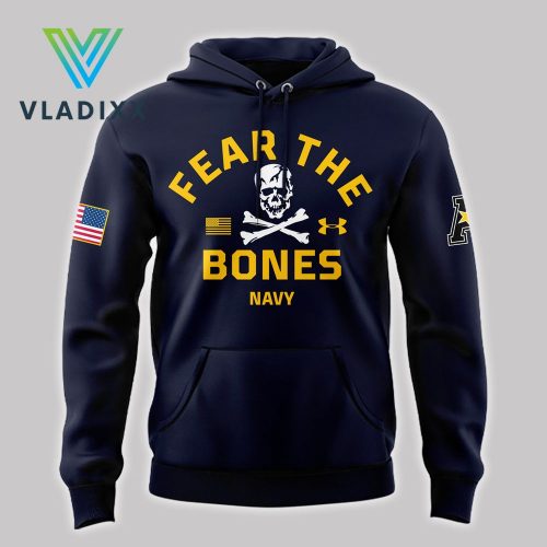 Navy Midshipmen Fear The Bones Navy Hoodie, Pants, Cap