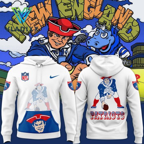 New England Patriots Nike White Throwback Hoodie