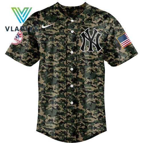 New York Yankees 2024 Veterans Day Customized Baseball Jersey