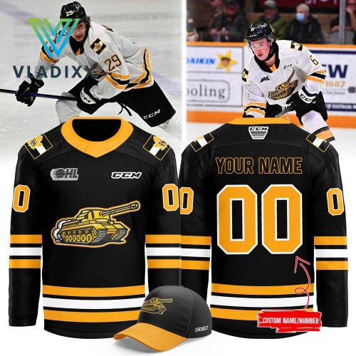 North Bay Battalion Black Gold New 2024 Hockey Jersey