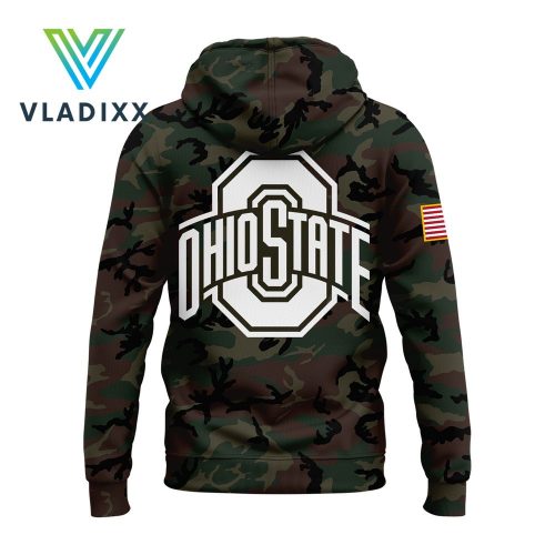 Ohio State Buckeyes Football Camo Hoodie Cap 2024