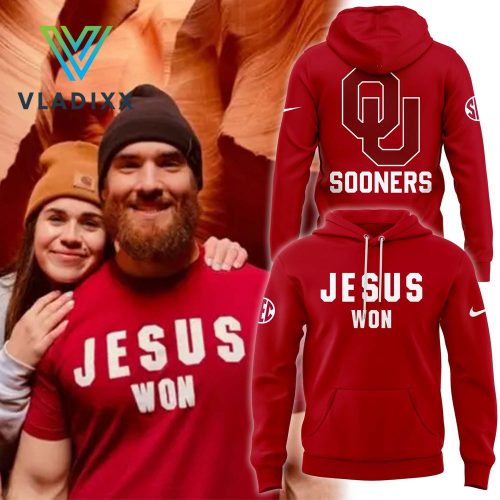 Oklahoma Sooners Football 2024 Jesus Won Hoodie