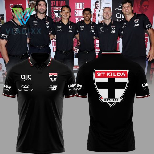 St Kilda AFL Football Polo Shirt 2025