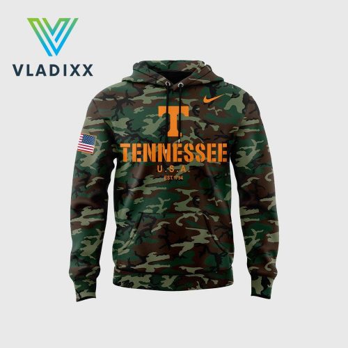 Tennessee Football Nike Camo 2024 Salute to Service Club Hoodie