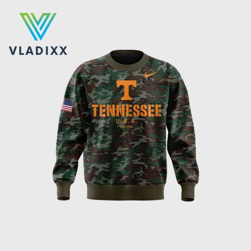 Tennessee Football Nike Camo 2024 Salute to Service Club Sweatshirt