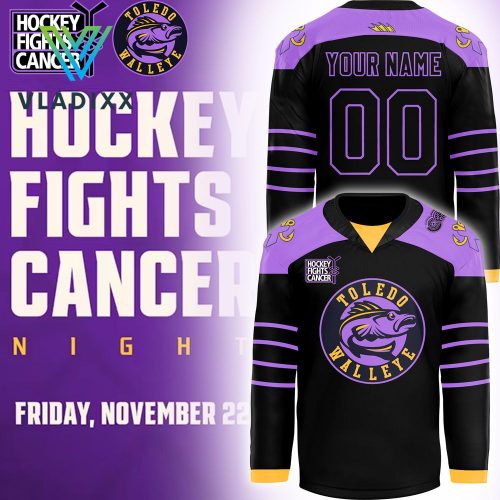 Toledo Walleye x Hockey Fight Cancer Night 2024 Hockey Jersey