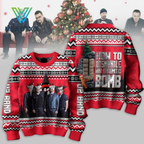 U2 Rock Band Christmas 2024 Ugly Sweater