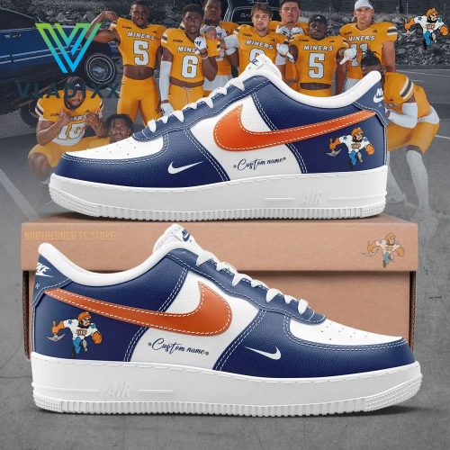 UTEP Miners Football Blue Special Customized Nike Air Force 1