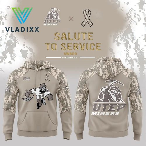 UTEP Miners Football Salute To Service Hoodie, Pants, Cap