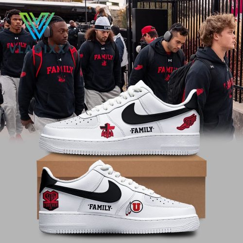 Utah Football Family Forever White Nike Air Force 1