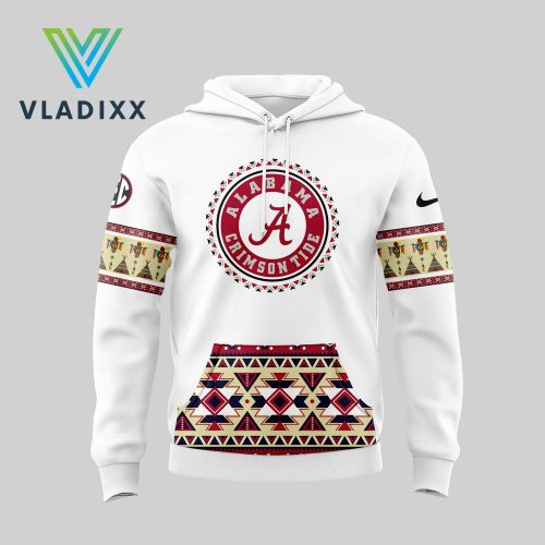 Alabama Crimson Tide Native American Heritage White Hoodie Pants Cap