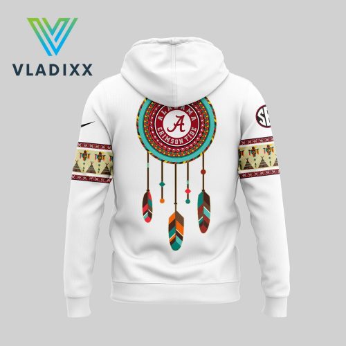 Alabama Crimson Tide Native American Heritage White Hoodie Pants Cap