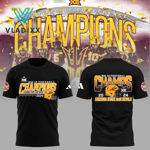 Arizona State Sun Devil Champion Conference BIG12 Black Shirt