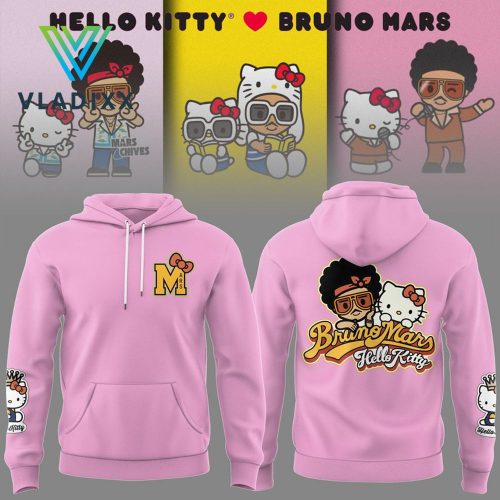 Bruno Mars x Hello Kitty Pink Hoodie, Pants, Cap