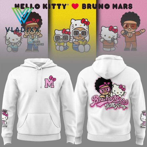 Bruno Mars x Hello Kitty White Hoodie