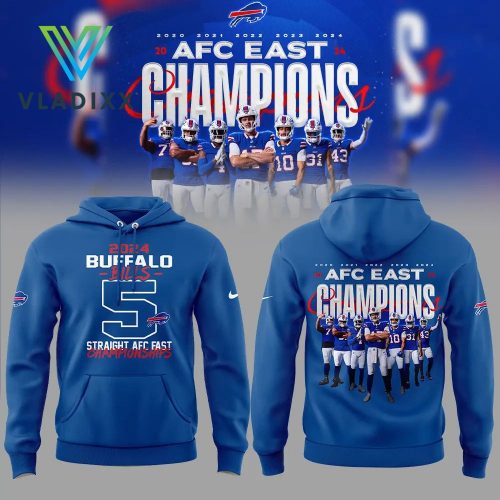 Buffalo Bills 5 Straight AFC East Division Champions Nike Blue Hoodie, Pants, Cap