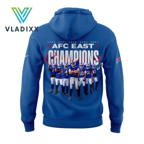 Buffalo Bills 5 Straight AFC East Division Champions Nike Blue Hoodie Pants Cap