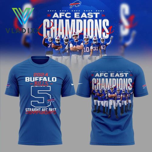 Buffalo Bills 5 Straight AFC East Division Champions Nike Blue Shirt