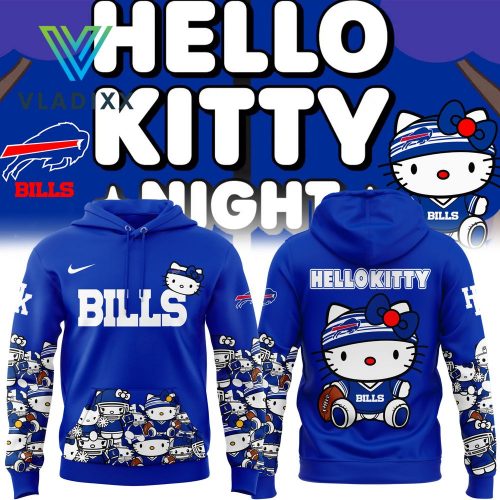 Buffalo Bills x Hello Kitty Blue Hoodie 2024