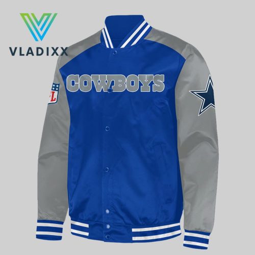 Dallas Cowboys NFL Basic Blue Baseball Jacket