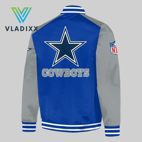 Dallas Cowboys NFL Basic Blue Baseball Jacket