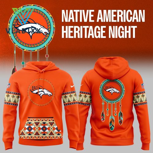 Denver Broncos Native American Heritage Orange Hoodie