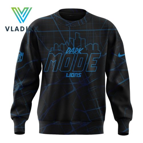 Detroit Lions Back In Black Dark Mode Sweatshirt 2024