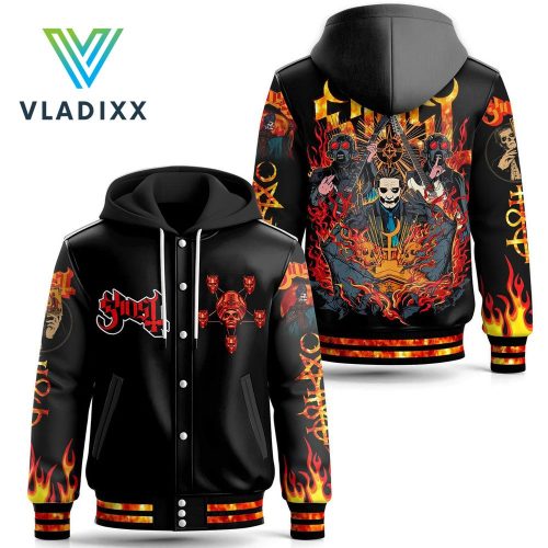 Ghost The World Is On Fire Fan 3D Baseball Jacket 2024