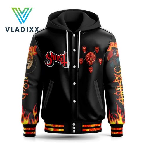 Ghost The World Is On Fire Fan 3D Baseball Jacket 2024