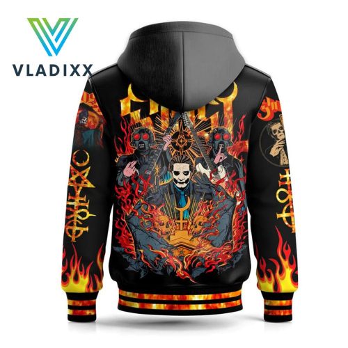 Ghost The World Is On Fire Fan 3D Baseball Jacket 2024